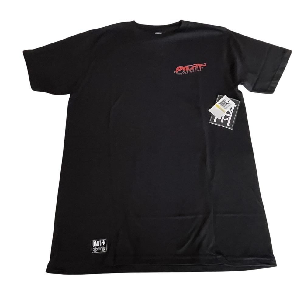OMIT Renegade Trucker Wolf Graphic Tee Black Mens Medium NWT OM121068